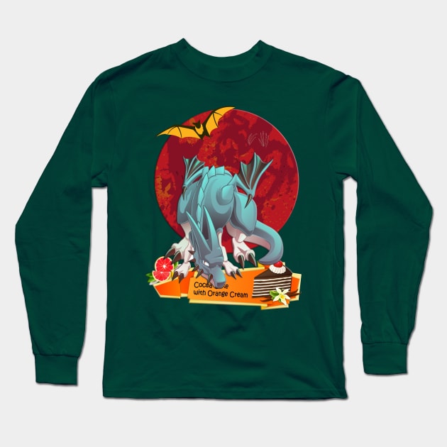 The Azure Dragon under the Red Moon Long Sleeve T-Shirt by black8elise